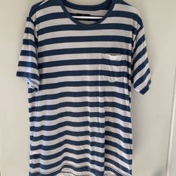 Marfino Men’s Stripped T-Shirt With Pocket - Large - Preowned - Great Condition