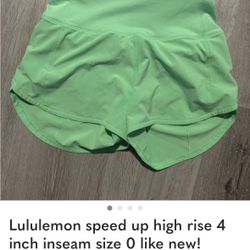 Lululemon Green Shorts 