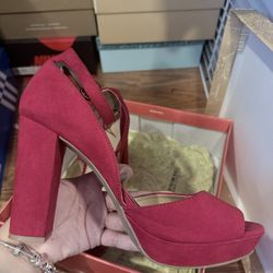 Red Platform Heels 