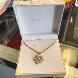 Charter Club Gold Crystal Necklace Retail $29.50