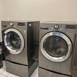 Gray LG Washer And Dryer Delivery Allowed 