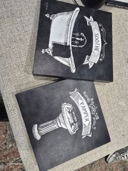 Set of restroom canvas