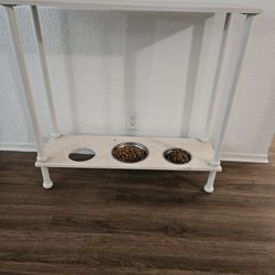 Three Bowl Dog Food Stand
