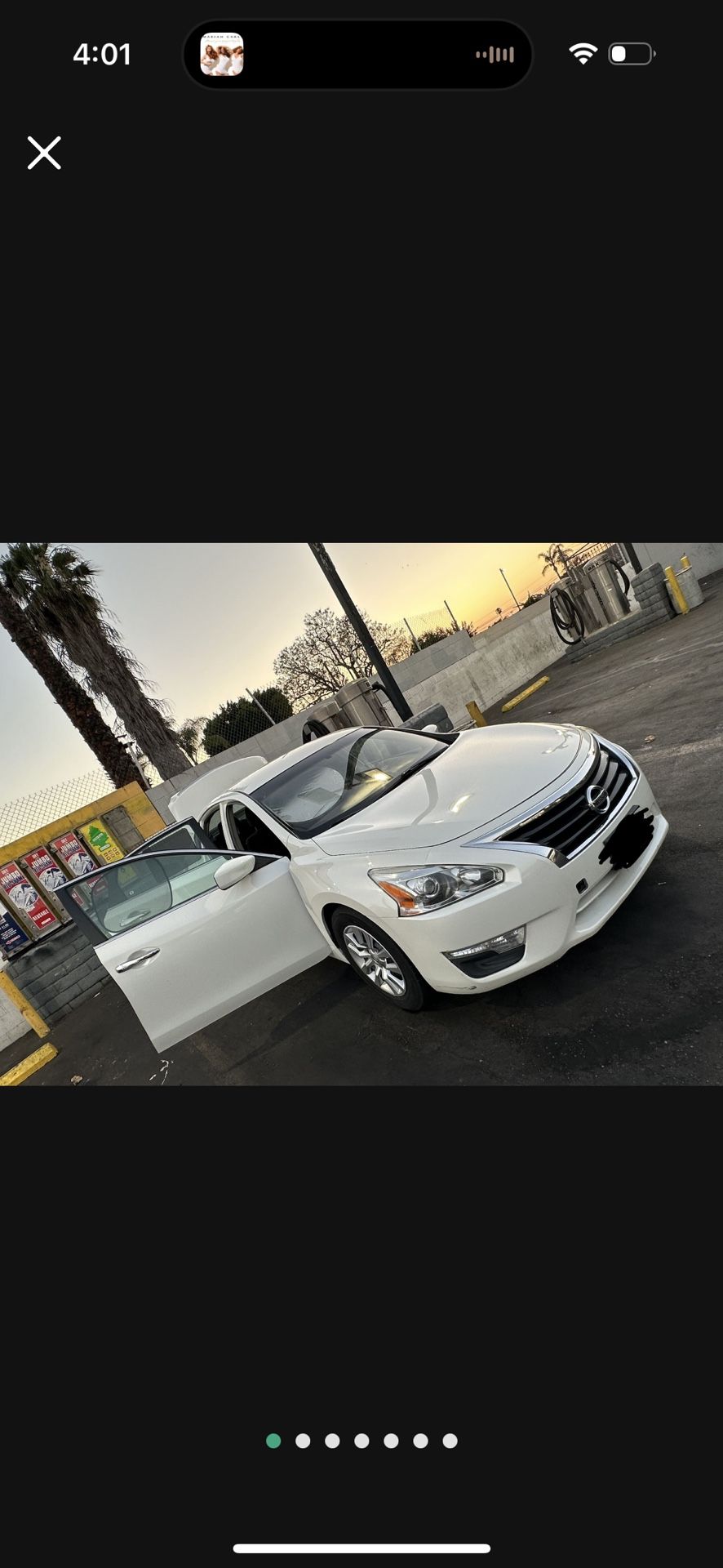 Nissan Altima White Car 