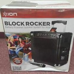ion BLOCK ROCKER Battery-Powered Speaker System for iPod or iPhone