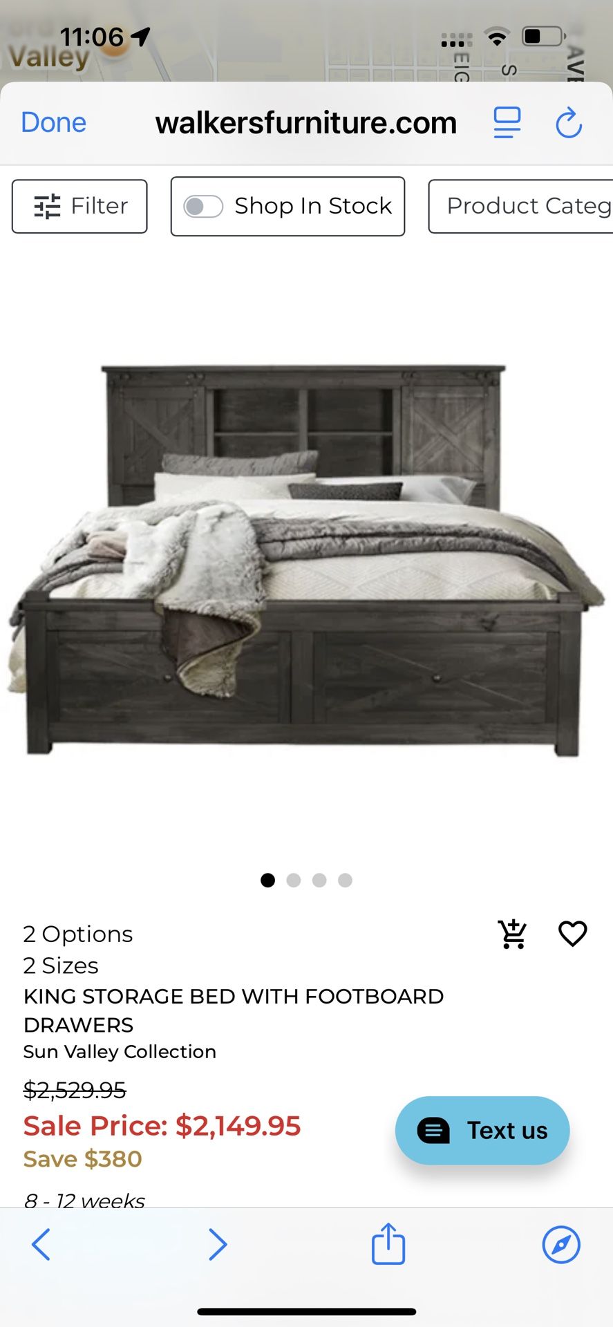 King Size Bed With Book Shelf And Storage Drawers