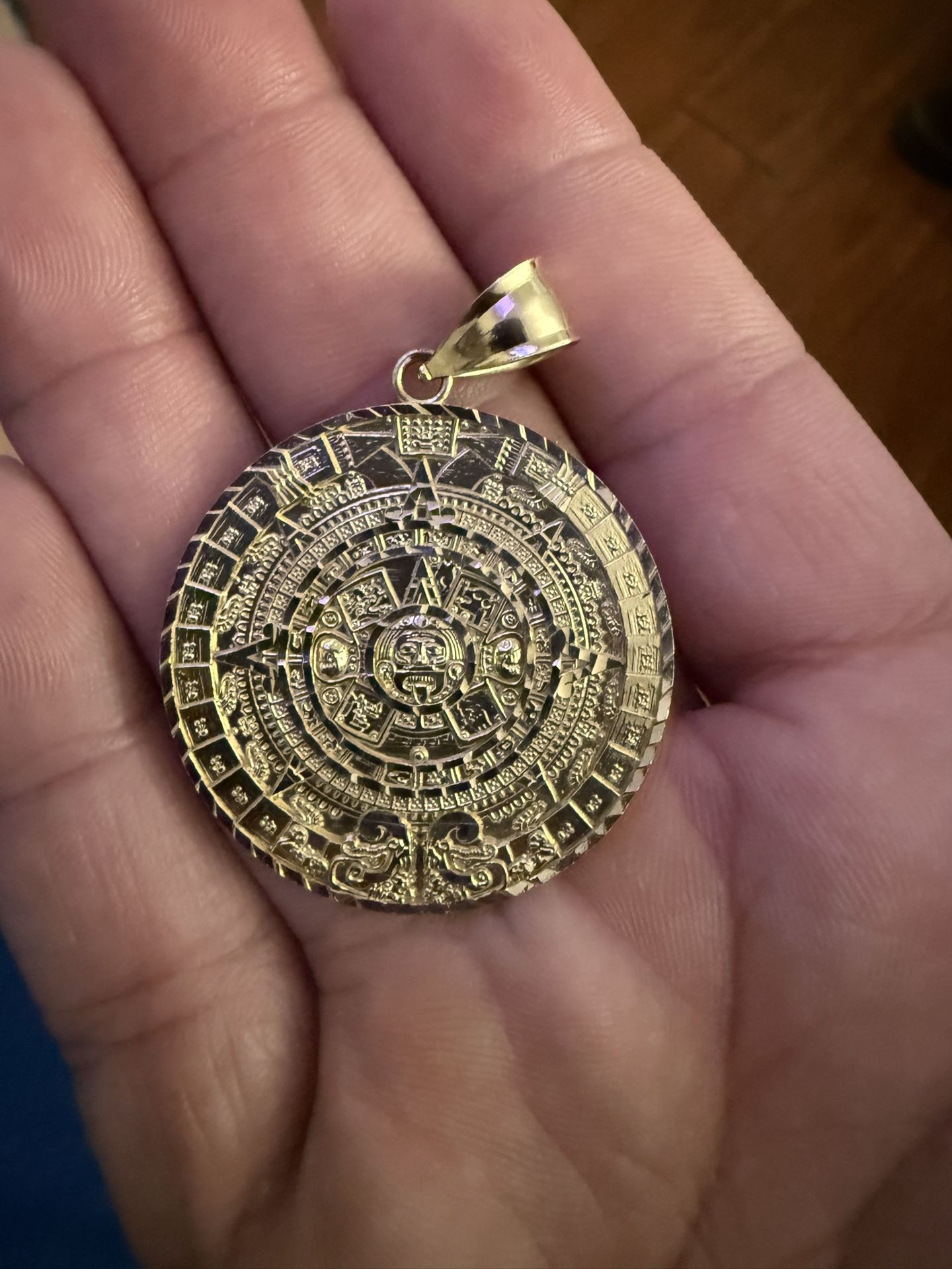 Aztec Pendant 14k Gold