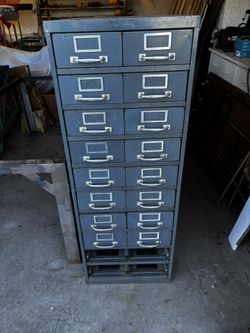 Metal Cabinet With Sliding Drawers
