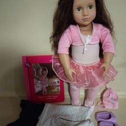 Our Generation Sydney Lee Ballerina 18 Inch Doll with “Stars in Your Eyes” Book