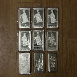 10 oz 999. fine silver bars