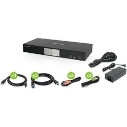 IOGEAR 2-Port 4K Dual View KVMP with USB 3.0