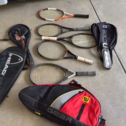 Tennis Rackets And Bag