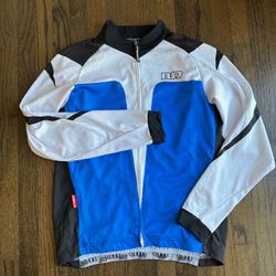 Moozes Kameleon Men's Blue Cycling Jersey Bike Shirt Rear Pockets XXL Gorpcore
