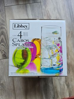 New Libbey Cabos Splash 4-Piece Highball Glass Set – 15.9 oz