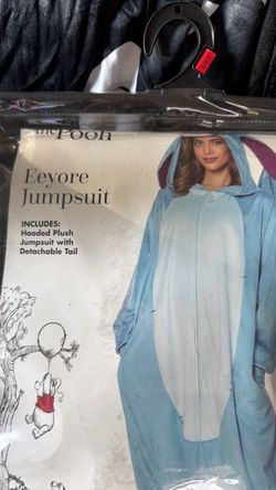 Eeyore Hooded Plush Jumpsuit Costume