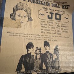 Porcelain Doll Head little women 