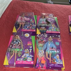 Barbie EXTRA dolls LOT OF 4
