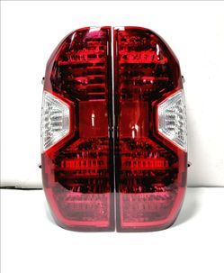 Tail lights For 2014-2021 Toyota Tundra Chrome Housing Dark Red Lens
