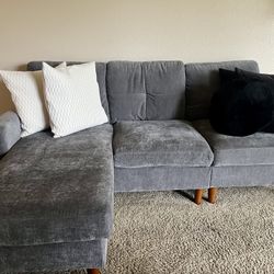 Gray L Shape Couch 