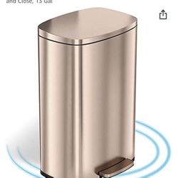 Itouch less Softstep 13.2 Gallon Kitchen Step Trash Can With Odor Filter