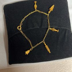 Vintage Charm Bracelet - Not Gold