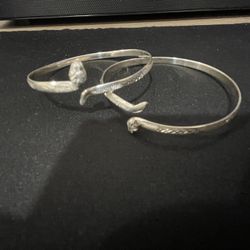 Silver Sneak Looking  Bracelets  