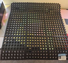 TrafficMaster Rubber Anti Fatigue Mat Black 36 x 36 in KFTRM9191-1