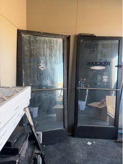 2 Steel glass doors