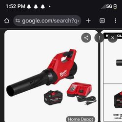 Milwaukee Blower With Battery And Charger