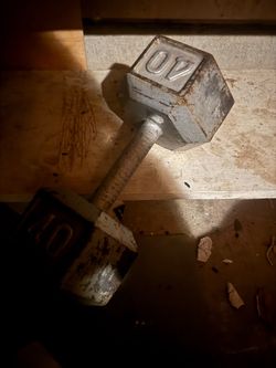 Set of 40 pound dumbbell weights