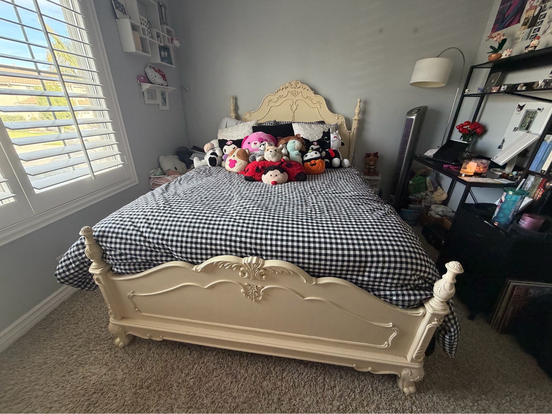 Full size solid wood bed frame