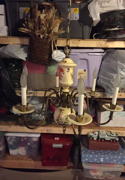 6 candle flower chandelier light