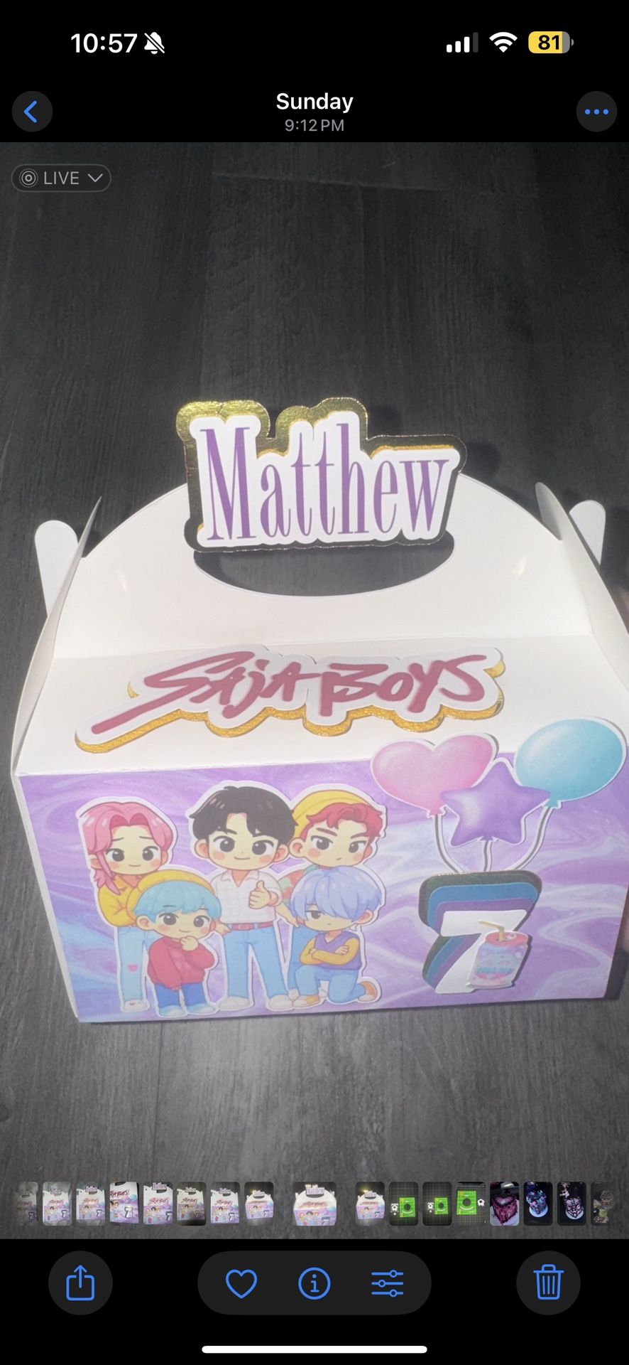 Saja Boys Gamble Party Boxes