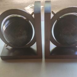 Midcentry  Globe   Bookends  Made  in Italy 