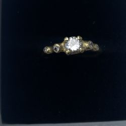 Gold Ring With Diamonds, Size 6, 2.87 Grams