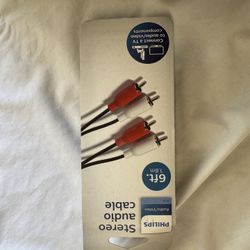 6 ft. RCA Audio Cable with Red and White Ends (Audio Only, No Video)