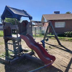 Playground - Slide Swing Set - Must disassemble & haul away