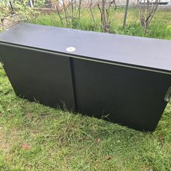 Black Rolling Door Cabinet with lock pad
