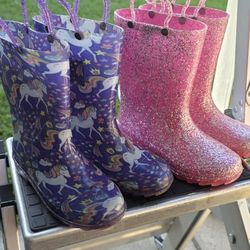 Kids Rain Boots Size 11/12 Both For 30