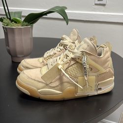 Off White Jordan 4s “Sail”  (Size 8 M, 9.5 W)