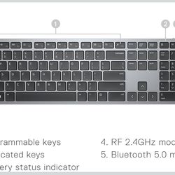 Dell Premier Multi-Device Wireless Bluetooth Keyboard KM7321W