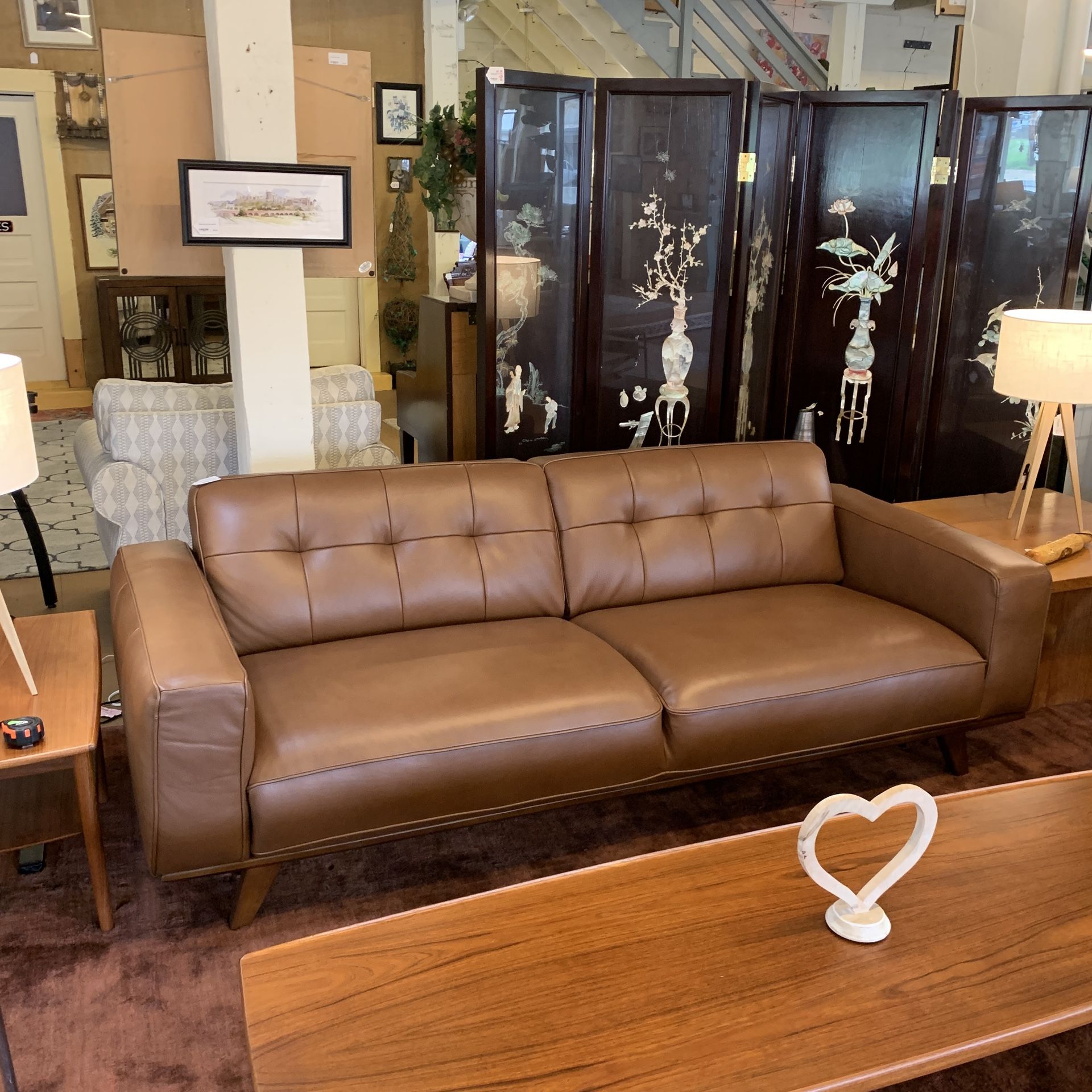 Odense Chocolate Leather Sofa
