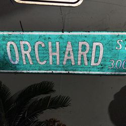 Vintage Orchard Road Sign