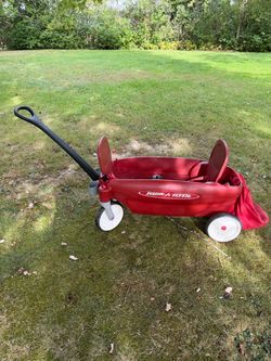 RADIO FLYER, PATHFINDER 2-IN-1 WAGON, FOLDING SEATS, RED