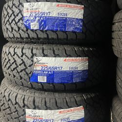 225/65/17 Atlander A/T - New Tires