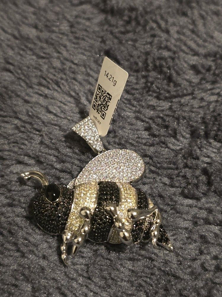 925 STERLING SILVER Bomble Bee PENDANT 