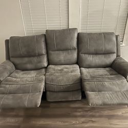 Reclining sofa and chair