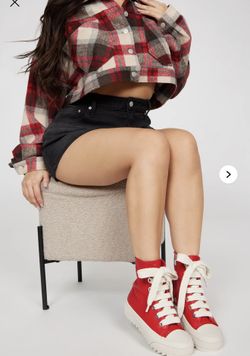 Red Women’s Size 8 High Cut Sneakers