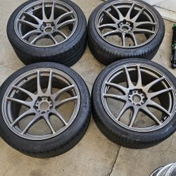 19" Staggered Work Kiwami Style Wheels & Tires