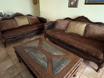 Couch set with matching coffee table
